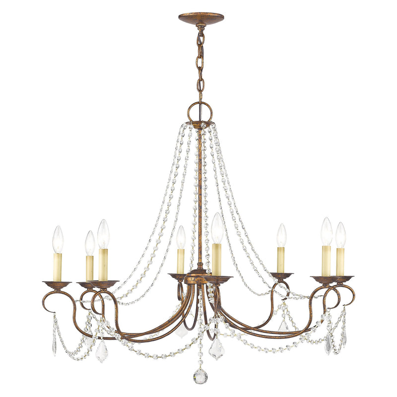 Pennington 8-Light Chandelier in Hand Applied Venetian Golden Bronze
