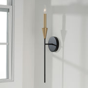 Avant Wall Sconce in Aged Brass and Black