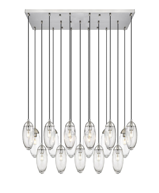 Arden 17 Light 42" Linear Pendant in Brushed Nickel