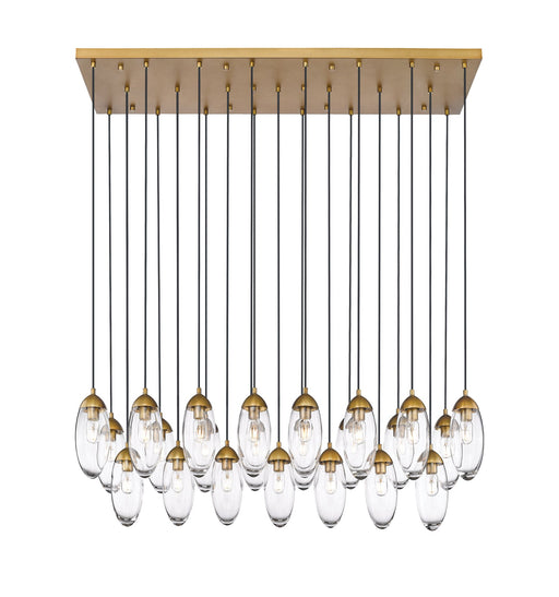 Arden 23 Light 54" Linear Pendant in Rubbed Brass