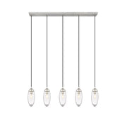 Arden 5 Light 42" Linear Pendant in Brushed Nickel