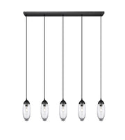Arden 5 Light 42" Linear Pendant in Matte Black