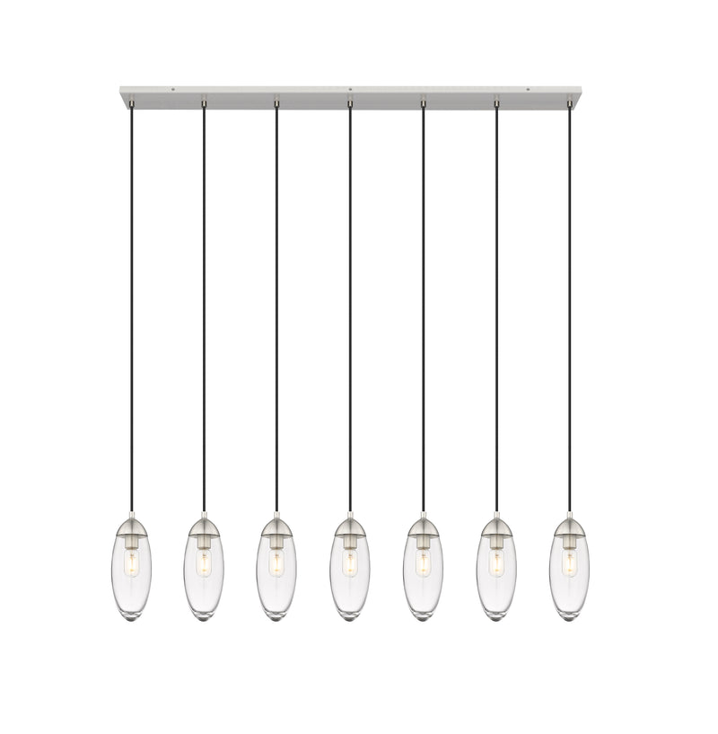 Arden 7 Light 54" Linear Pendant in Brushed Nickel
