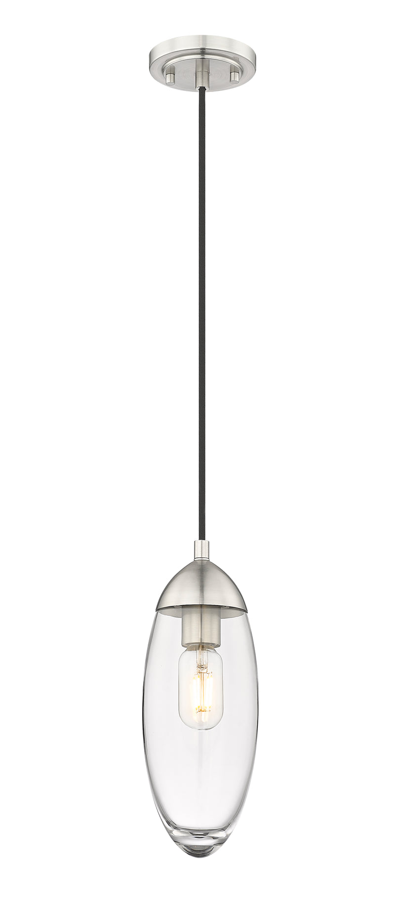 Arden 1 Light 4.5" Pendant, Cord Mount in Brushed Nickel
