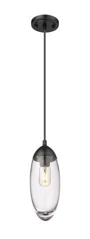 Arden 1 Light 4.5" Pendant, Cord Mount in Matte Black