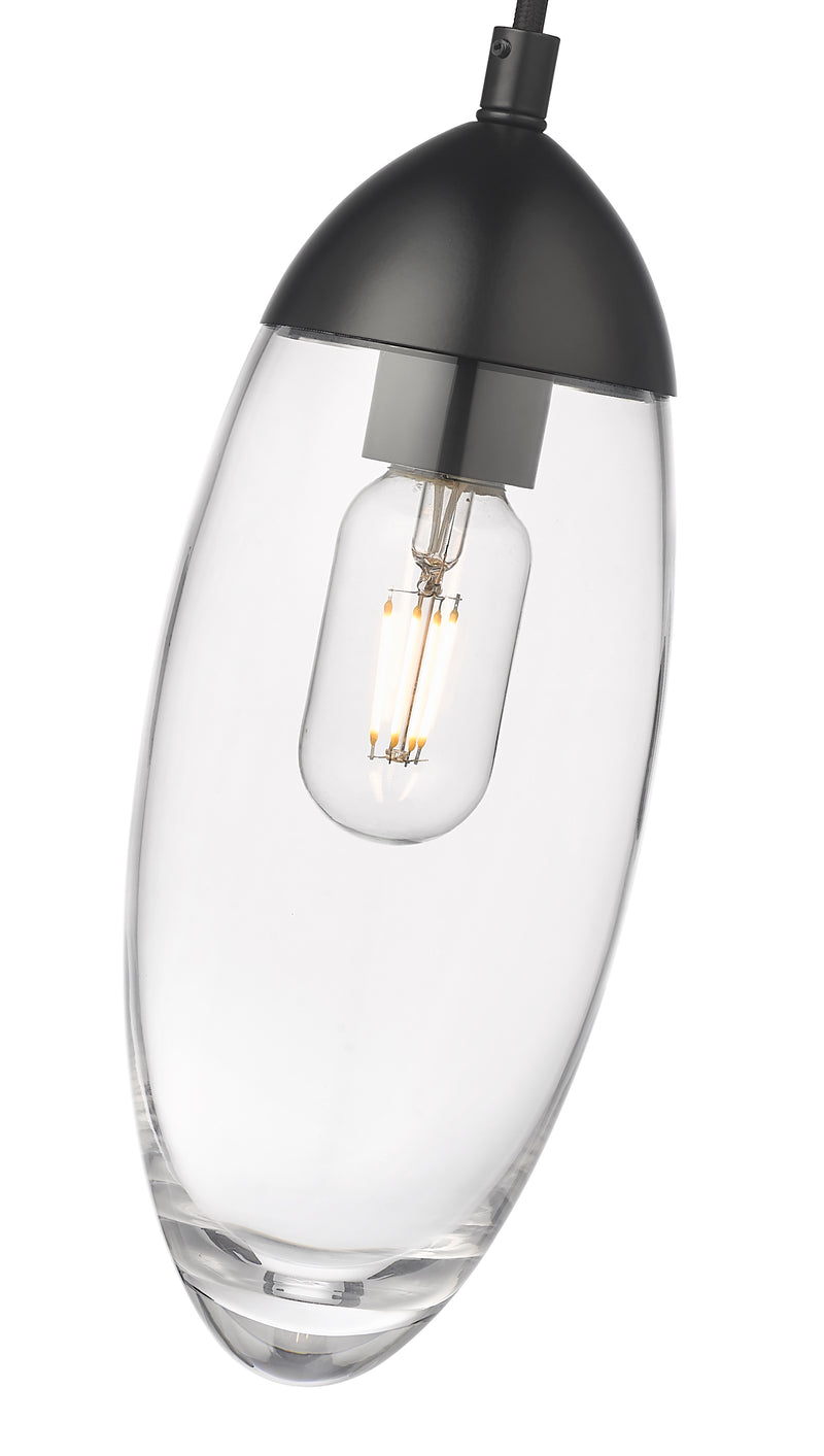 Arden 1 Light 4.5" Pendant, Cord Mount in Matte Black