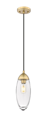Arden 1 Light 4.5" Pendant, Cord Mount in Rubbed Brass