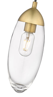 Arden 1 Light 4.5" Pendant, Cord Mount in Rubbed Brass