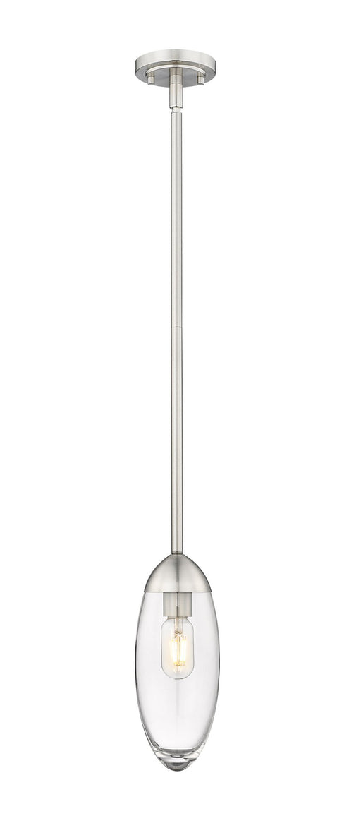 Arden 1 Light 4.5" Pendant, Rod Mount in Brushed Nickel