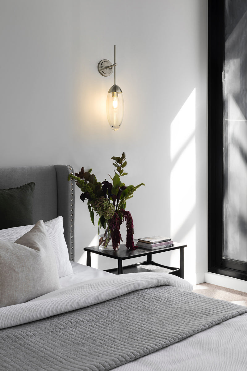 Arden 1 Light 4.5" Wall Sconce in Brushed Nickel in a room setting