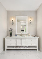 Arden 1 Light 4.5" Wall Sconce in Brushed Nickel in a room setting