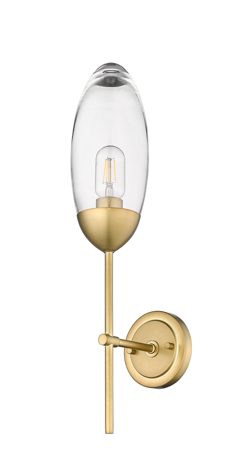 Arden 1 Light 4.5" Wall Sconce in Rubbed Brass