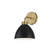 Ross Wall Sconce in Aged Brass and Black