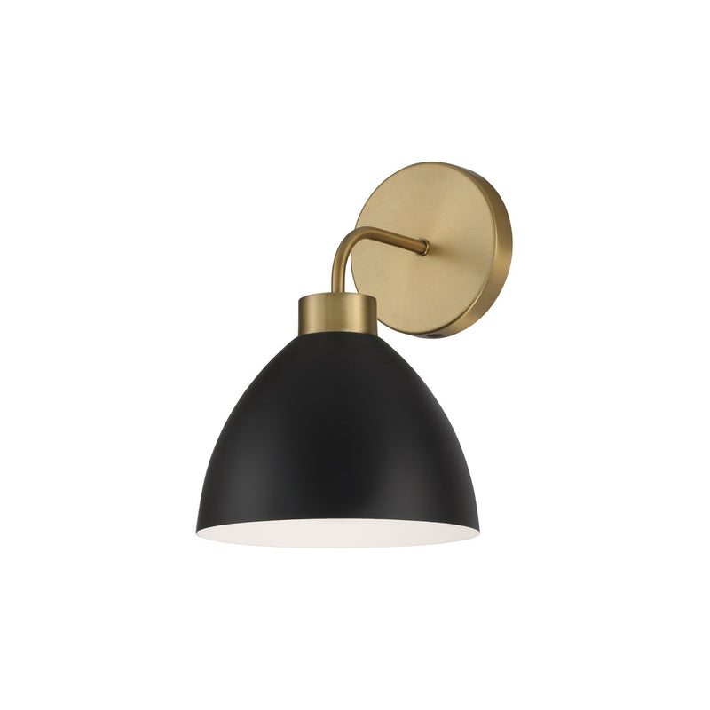 Ross Wall Sconce in Aged Brass and Black