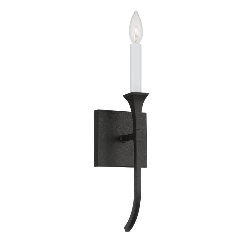 Decklan Wall Sconce in Black Iron