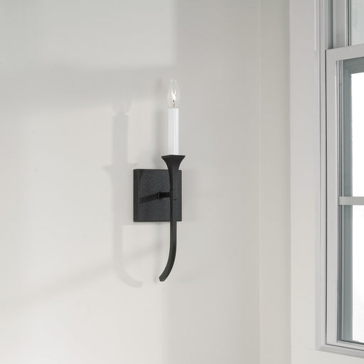 Decklan Wall Sconce in Black Iron