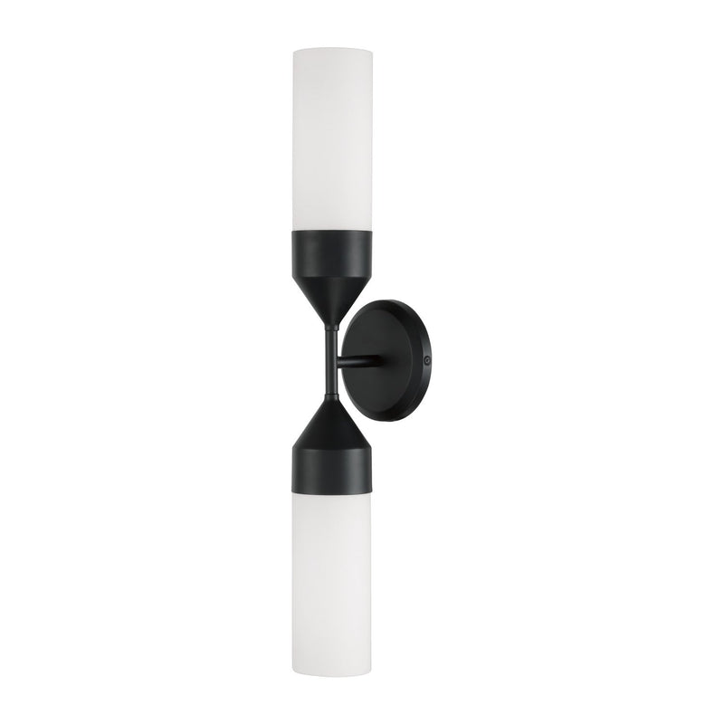 Devon 2-Light Wall Sconce in Matte Black
