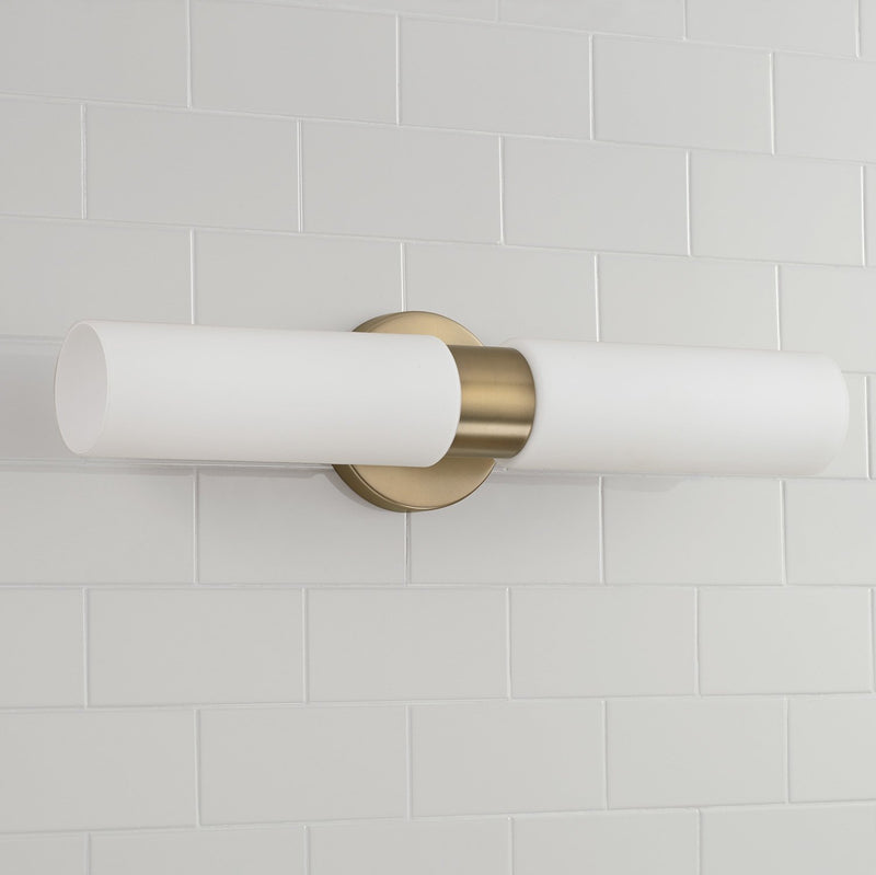 Theo 2-Light Wall Sconce in Aged Brass