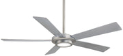 Sabot 52" LED Ceiling Fan in Brushed Nickel / Silver