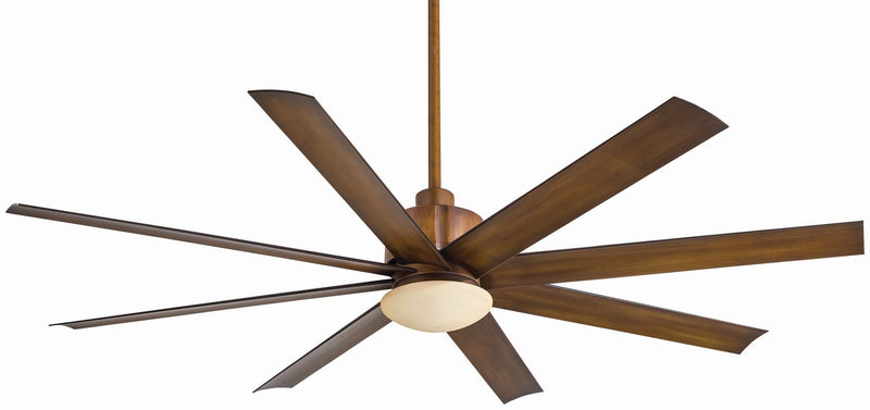 Slipstream 65" Outdoor LED Ceiling Fan in Distressed Koa