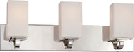 Vista 3-Light Vanity Fixture in Polished Nickel