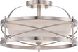 Ginger 2-Light Semi Flush in Brushed Nickel