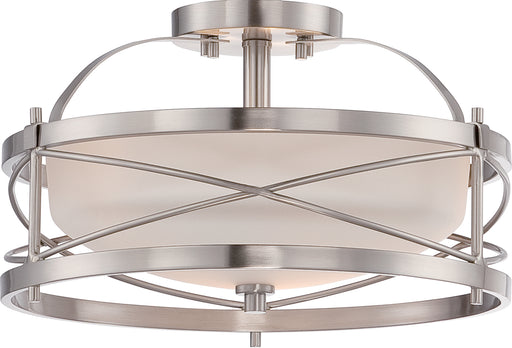 Ginger 2-Light Semi Flush in Brushed Nickel
