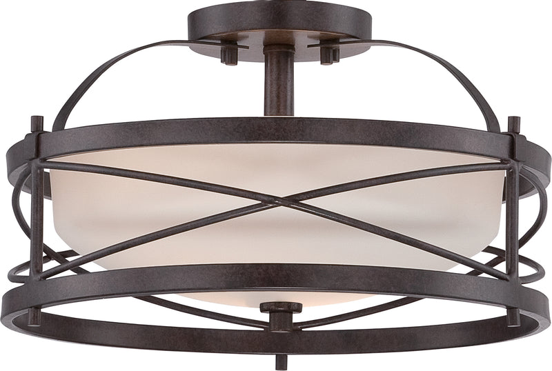 Ginger 2-Light Semi Flush in Old Bronze