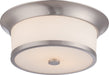 Mobili 2-Light Flush Fixture in Brushed Nickel