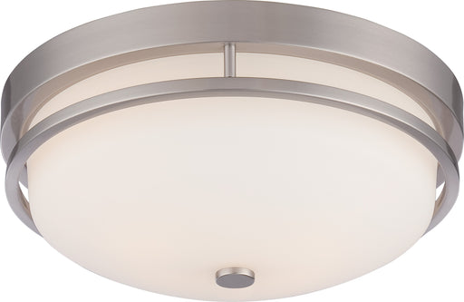 Neval 2-Light Flush Fixture in Brushed Nickel