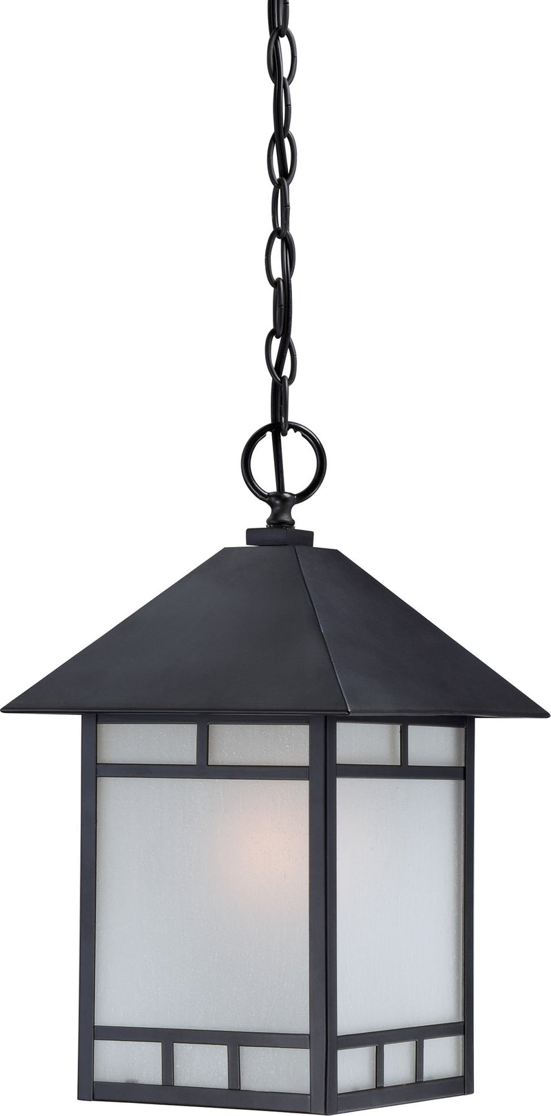 Drexel Outdoor Lantern Pendant in Stone Black