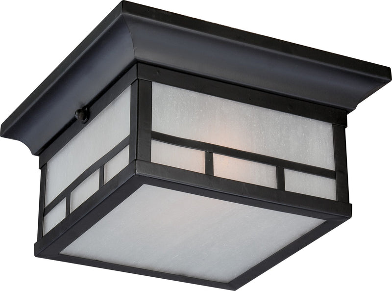 Drexel 2-Light Outdoor Flush Mount in Stone Black