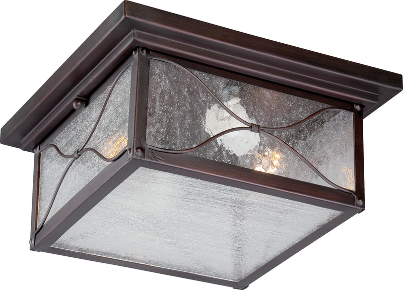 Vega 2-Light Outdoor Flush in Classic Bronze