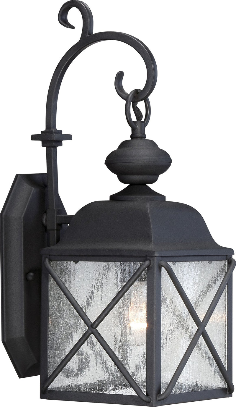 Wingate Small Outdoor Wall Lantern in Textured Black