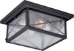 Wingate 2-Light Outdoor Flush in Textured Black