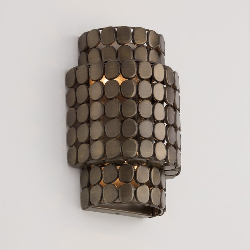 Eliana 2-Light Wall Sconce in Dark Brass