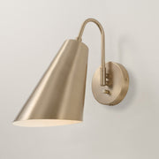 Leo Swing Arm Wall Lamp in Matte Brass