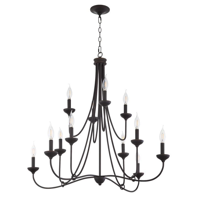 Livingston 12 Light Chandelier in Bronze