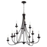 Livingston 12 Light Chandelier in Bronze