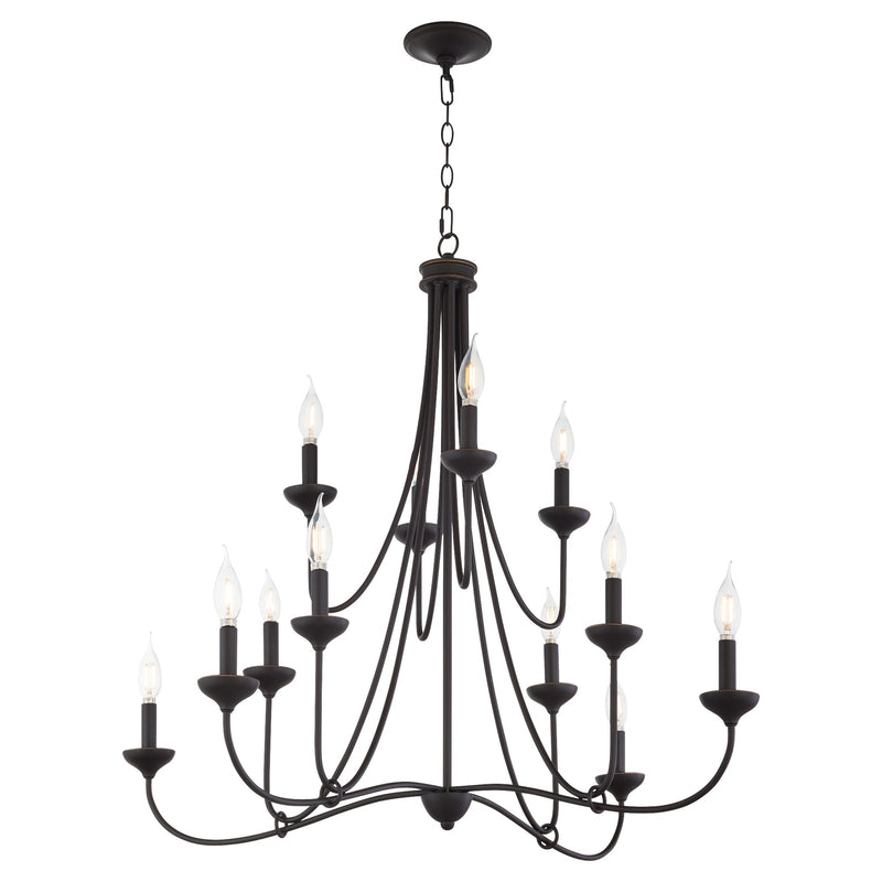 Livingston 12 Light Chandelier in Bronze