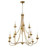 Livingston 12 Light Chandelier in Brushed Brass