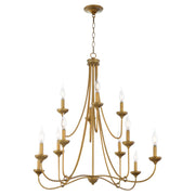 Livingston 12 Light Chandelier in Brushed Brass