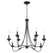 Livingston 8 Light Chandelier in Bronze
