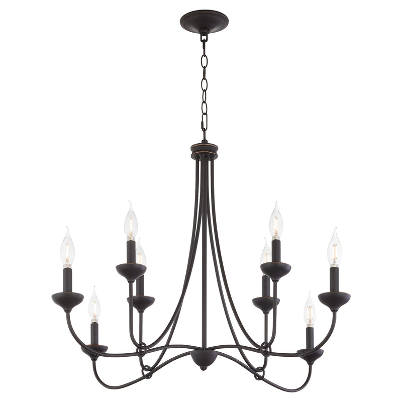 Livingston 8 Light Chandelier in Bronze