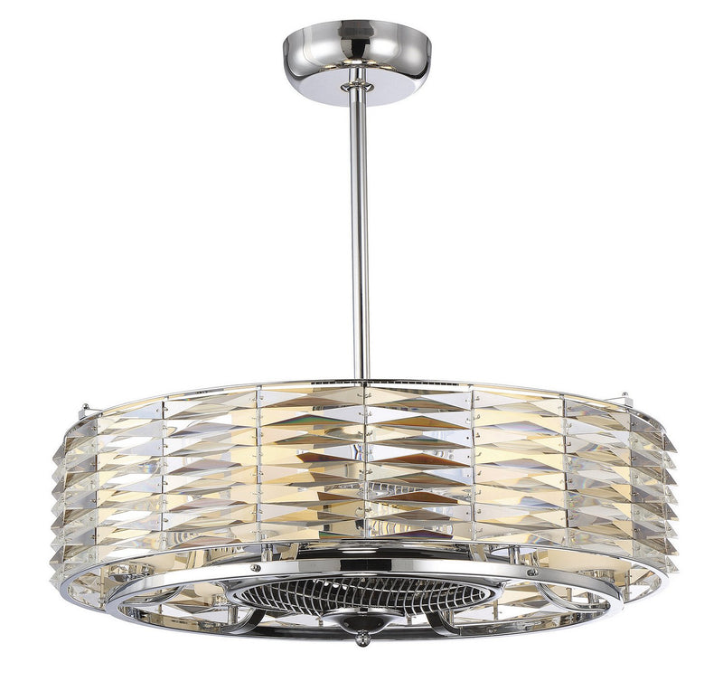 Taurus 28.75" Fan D'Lier in Polished Chrome