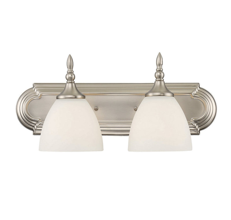 Herndon 2-Light Bath Vanity Light in Satin Nickel