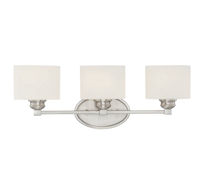 Kane 3-Light Bath Vanity Light in Satin Nickel