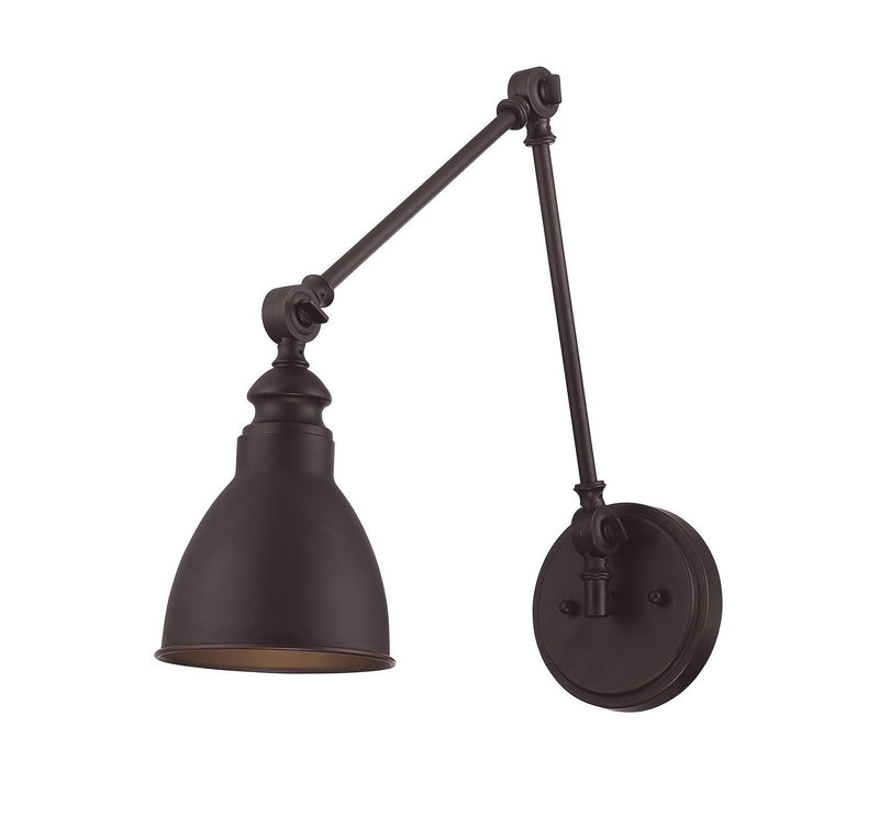 Dakota Swing Arm Wall Lamp in English Bronze