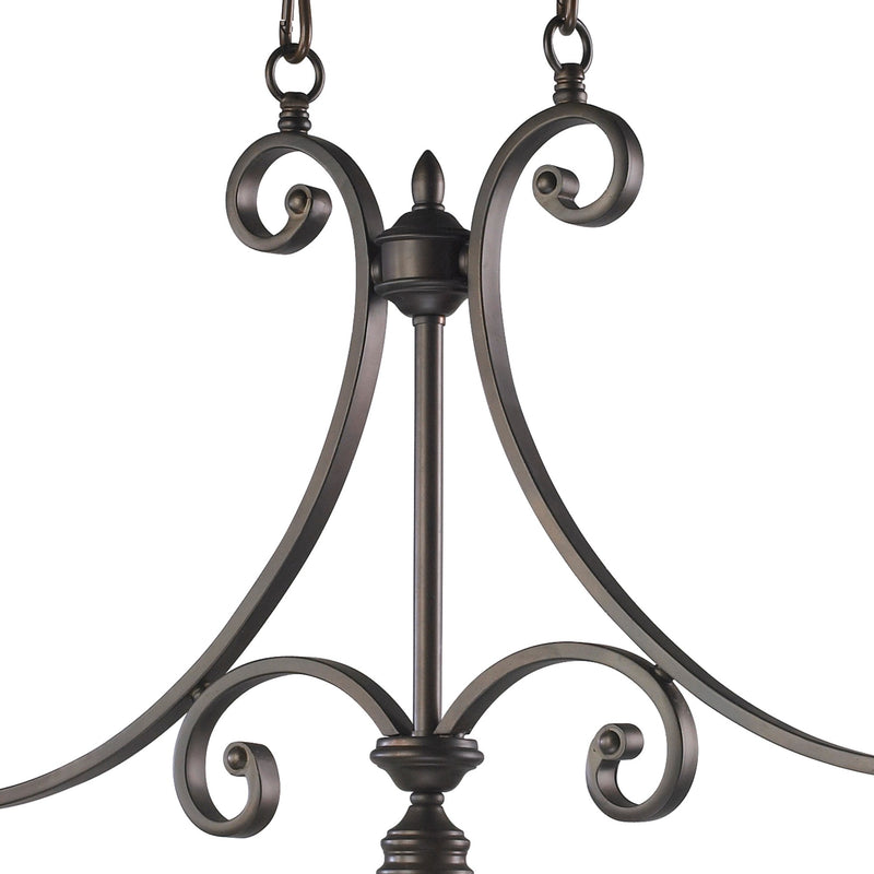 Bryant 3 Light Linear Chandelier in Oiled Bronze