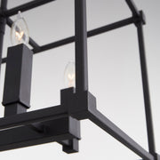 Olympus 6 Light Linear Chandelier in Textured Black